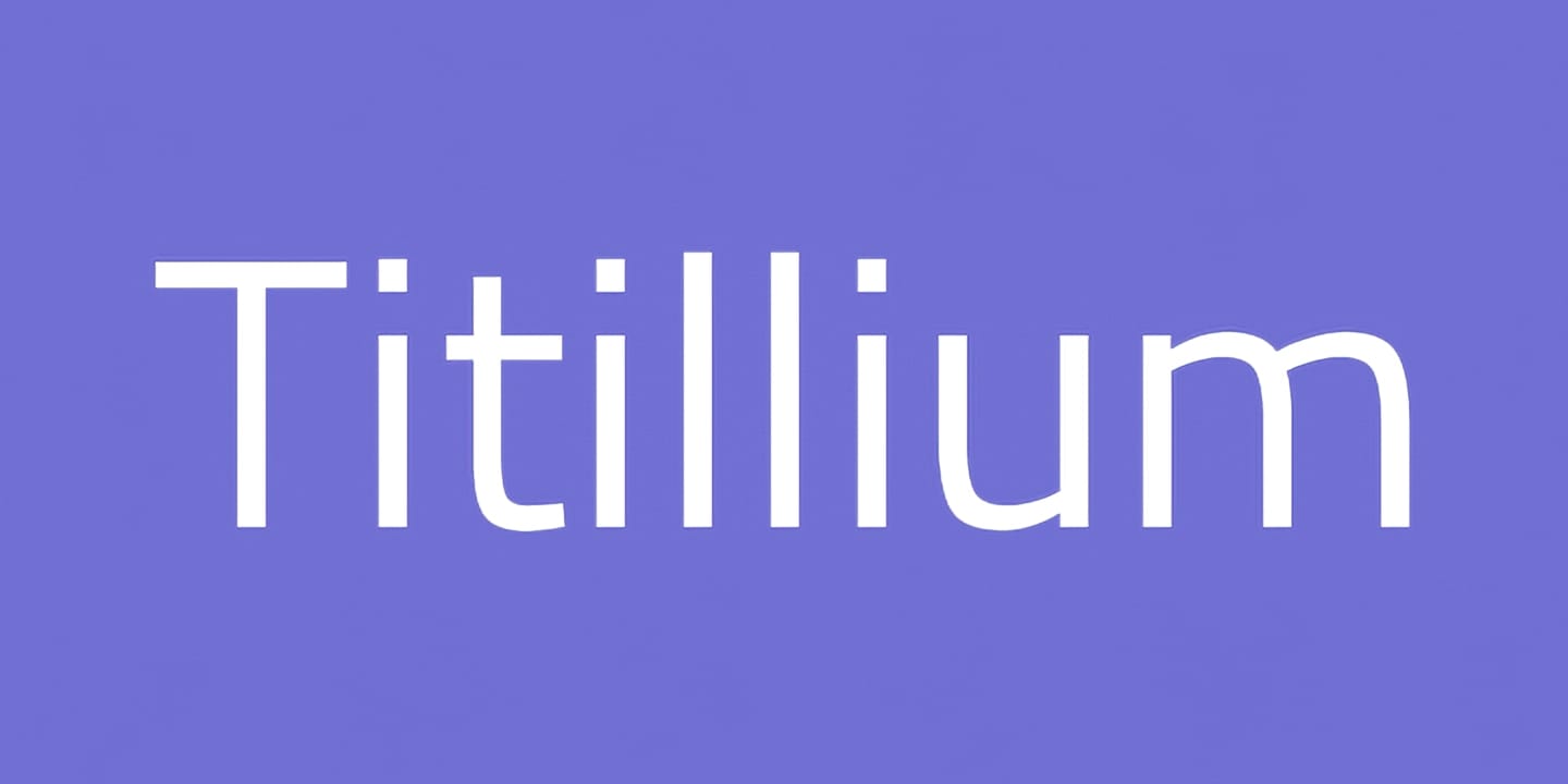 Titillium font family