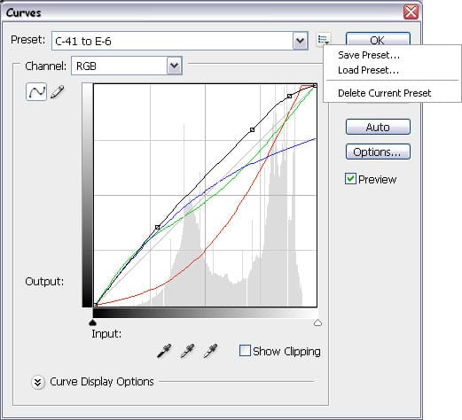 Save Curve Preset