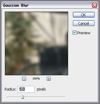 Gaussien Blur Window