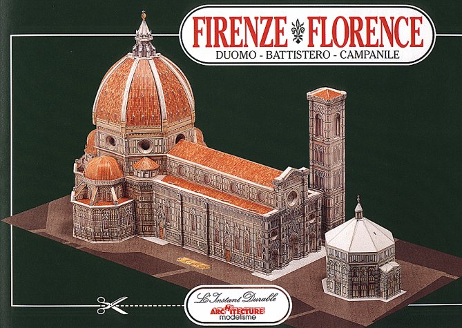 Piazza San Giovanni In Florence Scale Architectual Paper Model - 