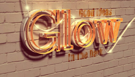 Create a Glowing 3D Photoshop Text Effect