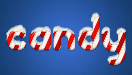 Create a Delicious Snow Covered Candy Cane Text Effect in Photoshop