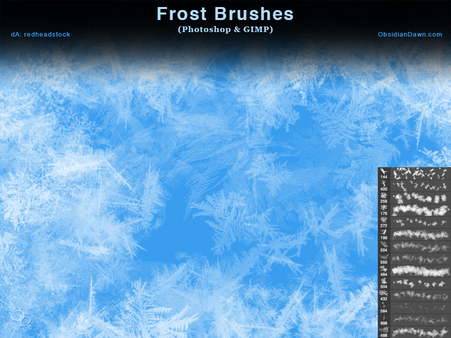 Frost Texture Photoshop Brushes