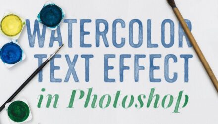 How to create a watercolor text effect in Adobe Photoshop