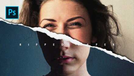 Create ripped paper portrait effect in Photoshop