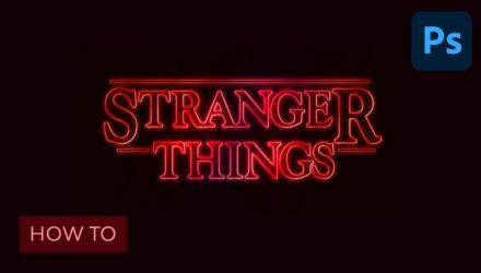 Learn how to create the Stranger Things tv show logo in Photoshop